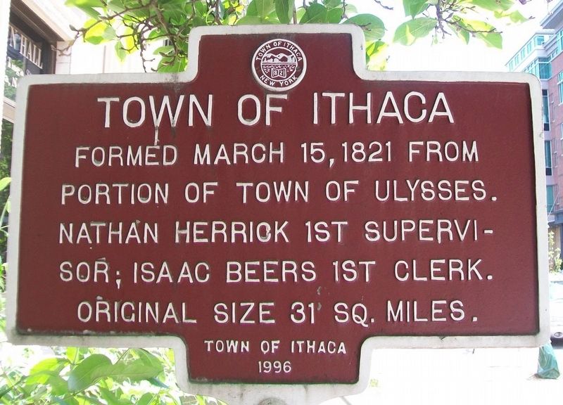 Town of Ithaca Marker image. Click for full size.