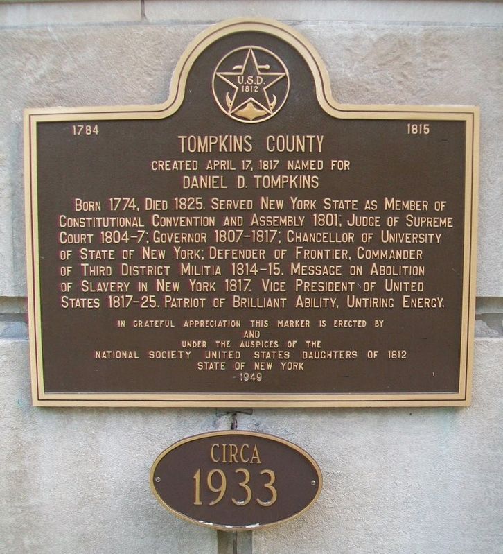 Tompkins County Marker image. Click for full size.