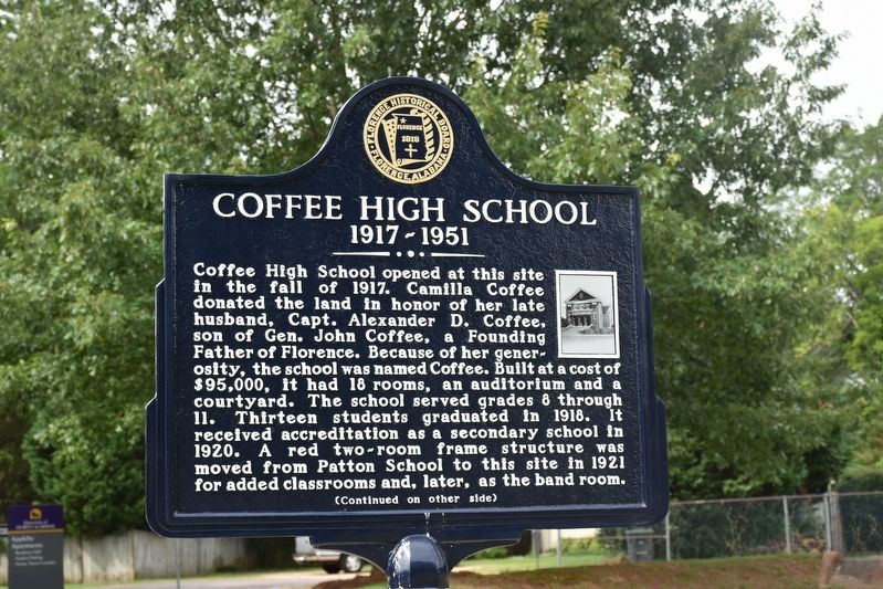 Coffee High School Marker image. Click for full size.