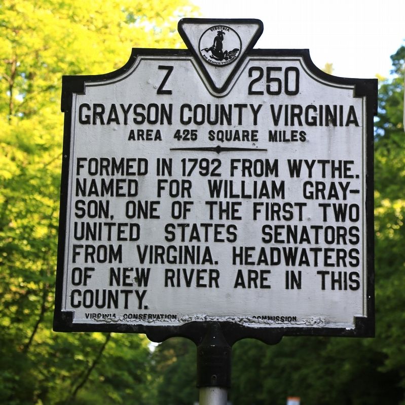 Grayson County Virginia Face of Marker image. Click for full size.
