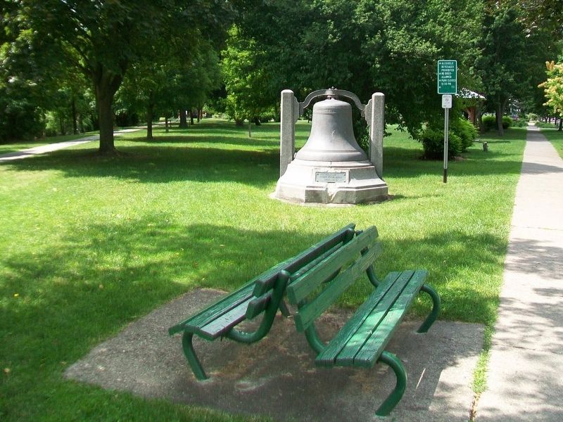 Ithaca's First Fire Bell and Marker image. Click for full size.