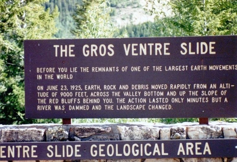 The Gros Ventre Slide Marker image. Click for full size.