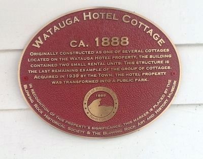 Watauga Hotel Cottage Marker image. Click for full size.