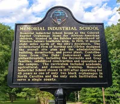 Memorial Industrial School Marker image. Click for full size.