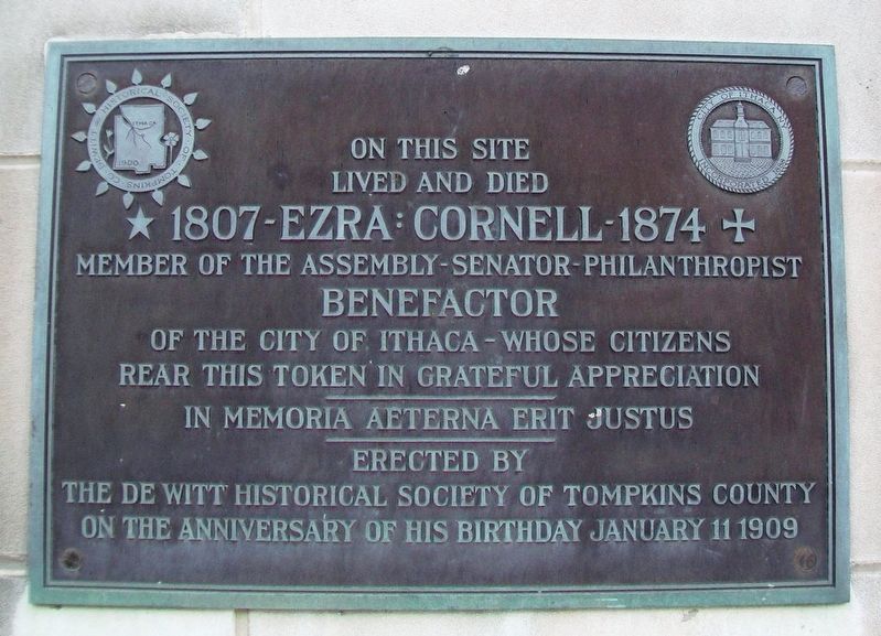 Ezra Cornell Marker image. Click for full size.
