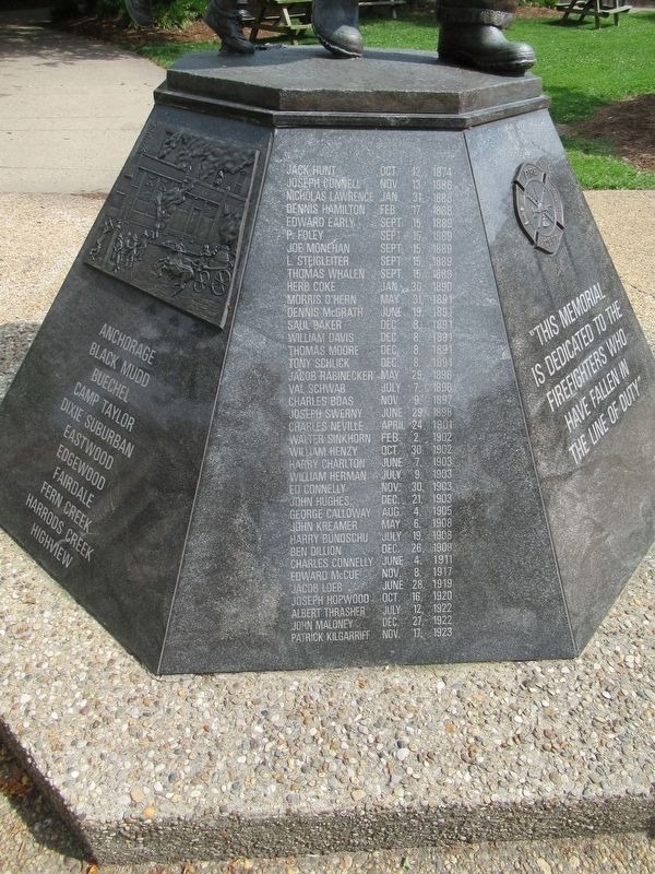 Louisville Firefighters Memorial image. Click for full size.