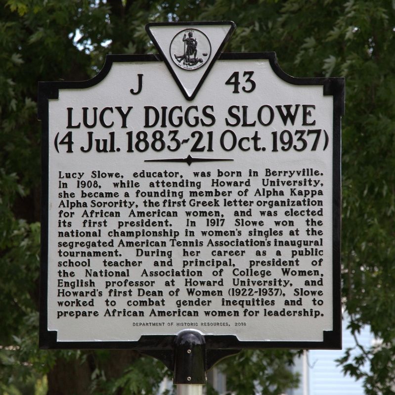Lucy Diggs Slowe Marker image. Click for full size.