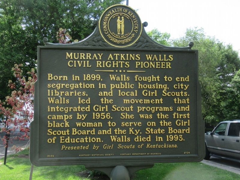 Murray Atkins Walls Civil Rights Pioneer Marker image. Click for full size.