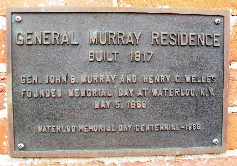 General Murray Residence Marker image. Click for full size.