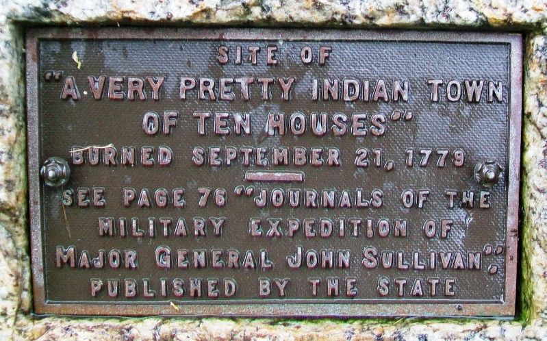 "A Very Pretty Indian Town of Ten Houses" Marker image. Click for full size.