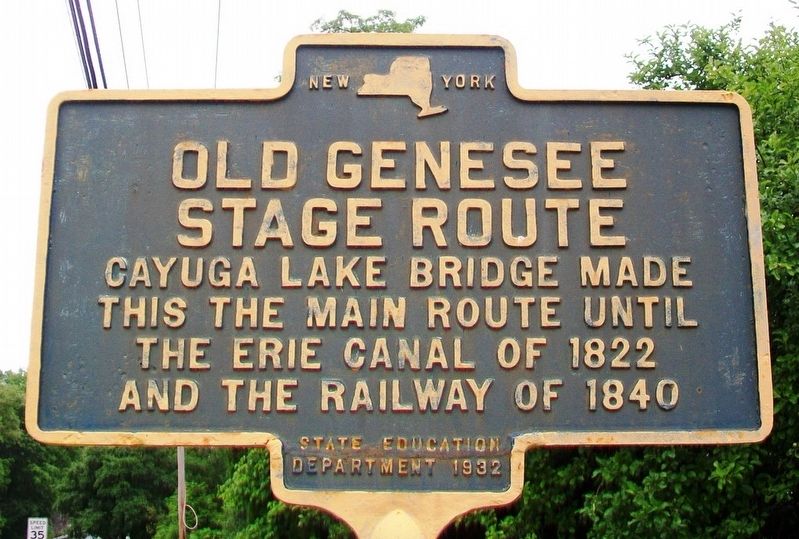 Old Genesee Stage Route Marker image. Click for full size.