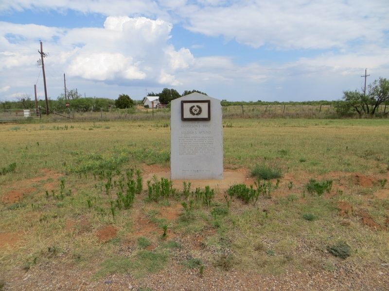 Site of Anderson's Fort or Soldier's Mound Marker image. Click for full size.