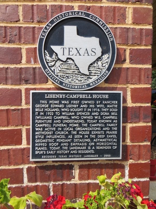Lisenby-Campbell House Marker image. Click for full size.