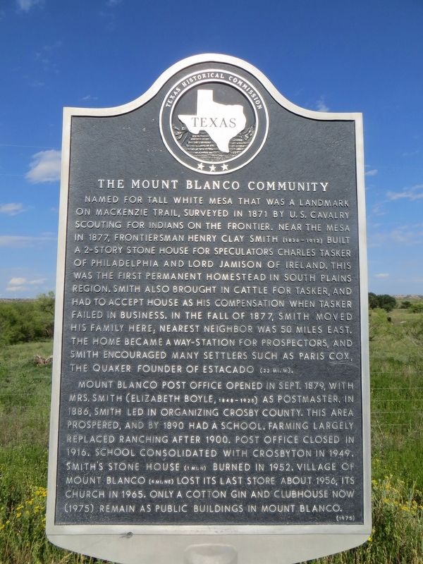 The Mount Blanco Community Marker image. Click for full size.