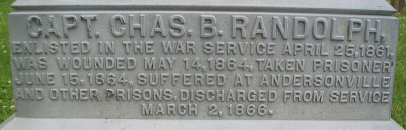 Captain Charles B. Randolph Marker image. Click for full size.