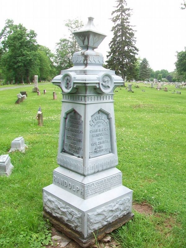 Captain Charles B. Randolph Marker and Randolph Family Monument image. Click for full size.