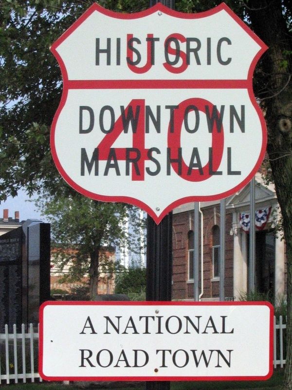 Historic Downtown Marshall<br>US 40<br>A National Road Town image. Click for full size.