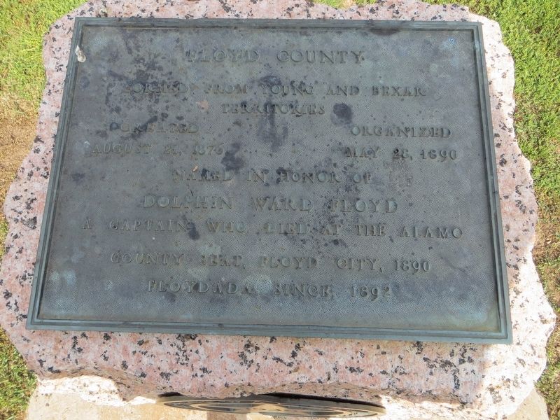 Floyd County Marker. Click for full size. Floyd County Marker image. Click for full size.