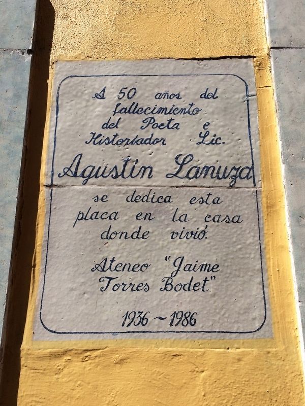 Agust�n Lanuza Marker image. Click for full size.