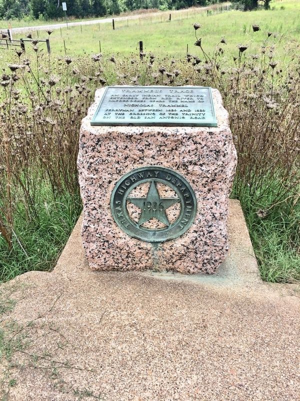 Trammel's Trace - 1936 Texas Centennial marker. image. Click for full size.