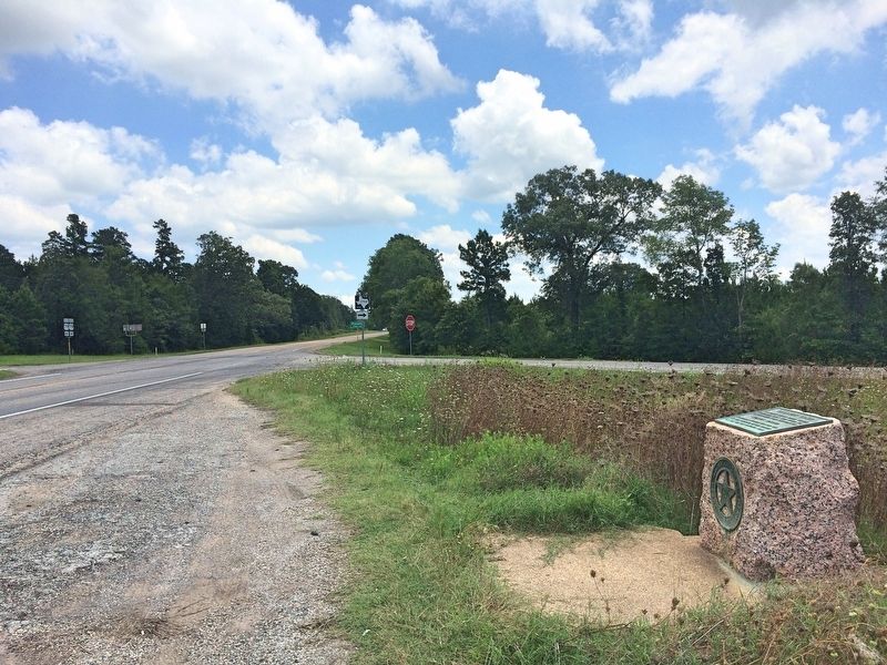View of marker looking east towards Panola County and FM 1798. image. Click for full size.