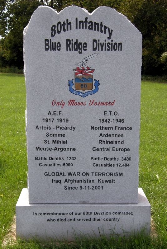 80th Infantry Marker. Click for full size. 80th Infantry Marker image. Click for full size.