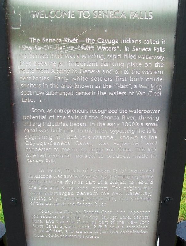 Welcome to Seneca Falls Marker. Click for full size. Welcome to Seneca Falls Marker image. Click for full size.