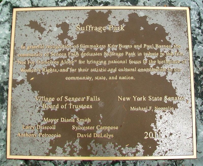Suffrage Park Marker image. Click for full size.