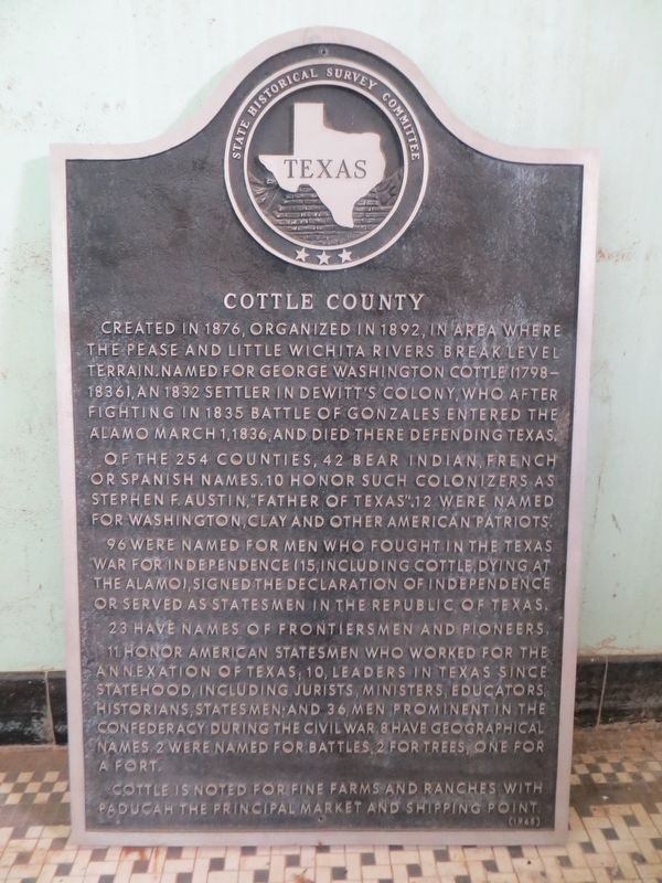 Cottle County Marker image. Click for full size.