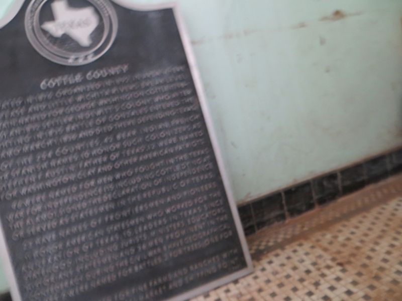 Cottle County Marker. Click for full size. Cottle County Marker image. Click for full size.