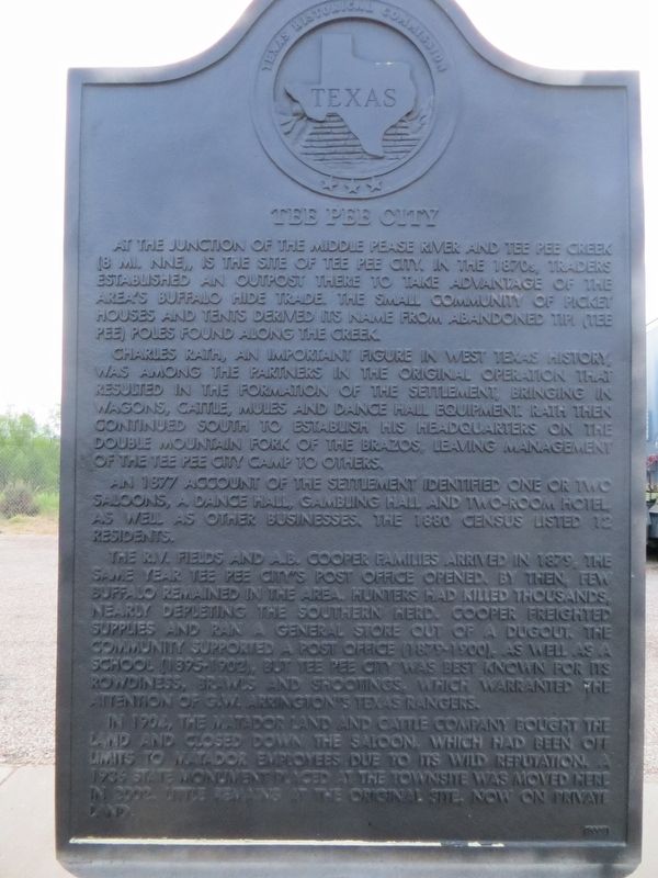Tee Pee City Marker image. Click for full size.
