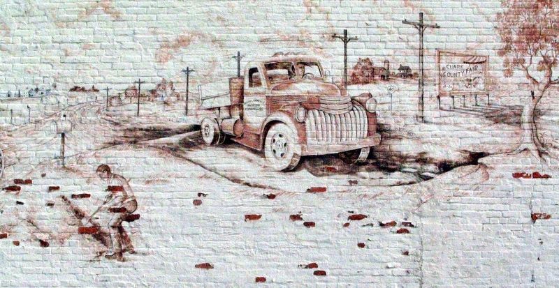 National Road / US 40 Mural<br>Marshall Illinois image. Click for full size.