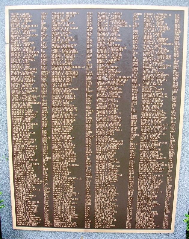 Sampson Naval Training Base World War II Honored Dead Memorial. Click for full size. Sampson Naval Training Base World War II Honored Dead Memorial image. Click for full size.