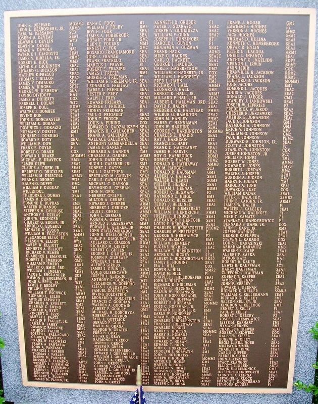 Sampson Naval Training Base World War II Honored Dead Memorial. Click for full size. Sampson Naval Training Base World War II Honored Dead Memorial image. Click for full size.