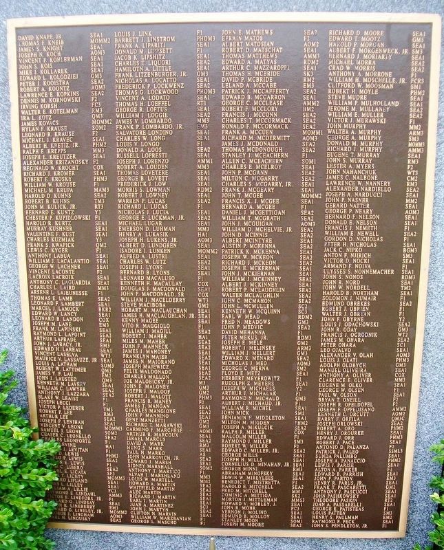 Sampson Naval Training Base World War II Honored Dead Memorial. Click for full size. Sampson Naval Training Base World War II Honored Dead Memorial image. Click for full size.