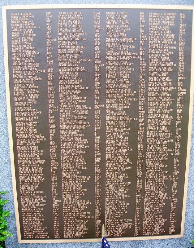 Sampson Naval Training Base World War II Honored Dead Memorial image. Click for full size.