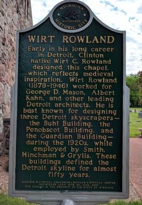 Riverside Mortuary Chapel / Wirt Rowland Marker - Side 2 image. Click for full size.