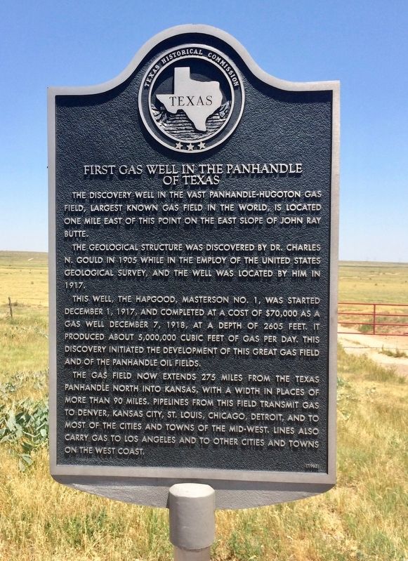 First Gas Well in the Panhandle of Texas Marker image. Click for full size.