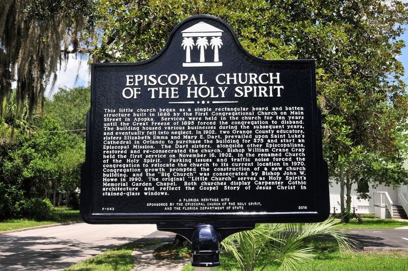 Episcopal Church of the Holy Spirit Marker. Click for full size. Episcopal Church of the Holy Spirit Marker image. Click for full size.