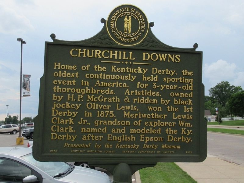 Churchill Downs Marker image. Click for full size.