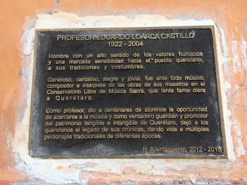 Professor Eduardo Loarca Castillo Marker image. Click for full size.