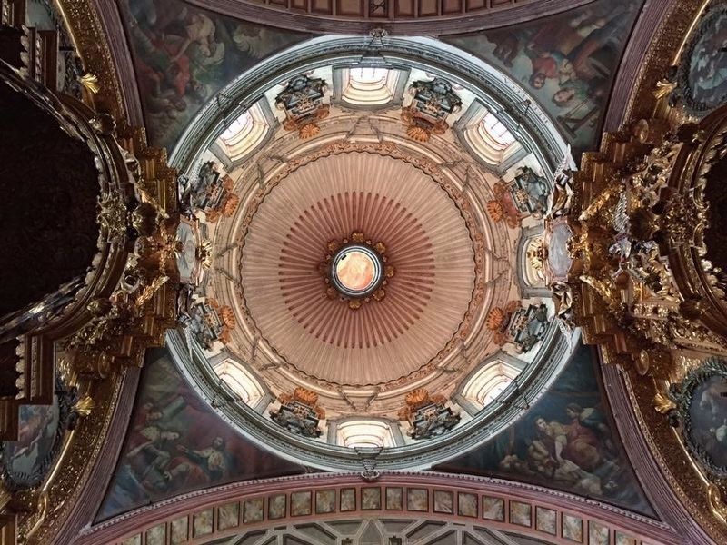 The interior dome of the Temple of Santa Rosa de Viterbo image. Click for full size.