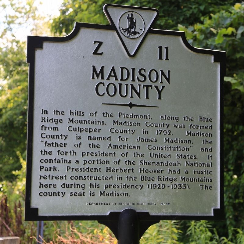 Madison County Face of Marker. Click for full size. Madison County Face of Marker image. Click for full size.