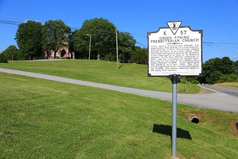 Green Spring Presbyterian Church and Marker. Click for full size. Green Spring Presbyterian Church and Marker image. Click for full size.