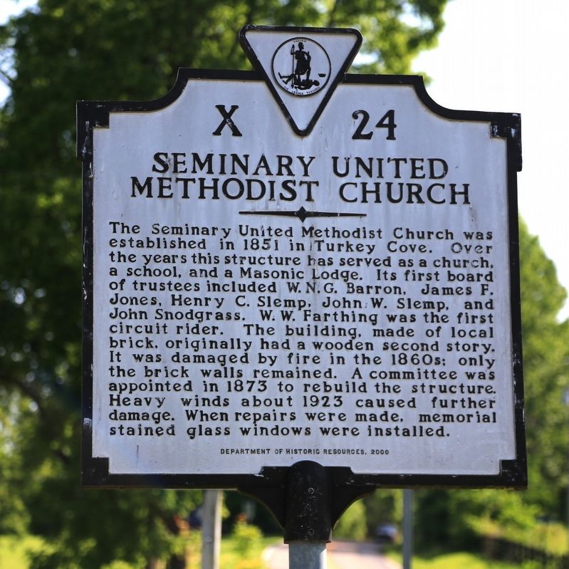 Seminary United Methodist Church Marker image. Click for full size.