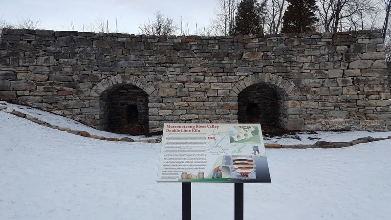 Musconetcong River Valley Double Lime Kiln Marker image. Click for full size.
