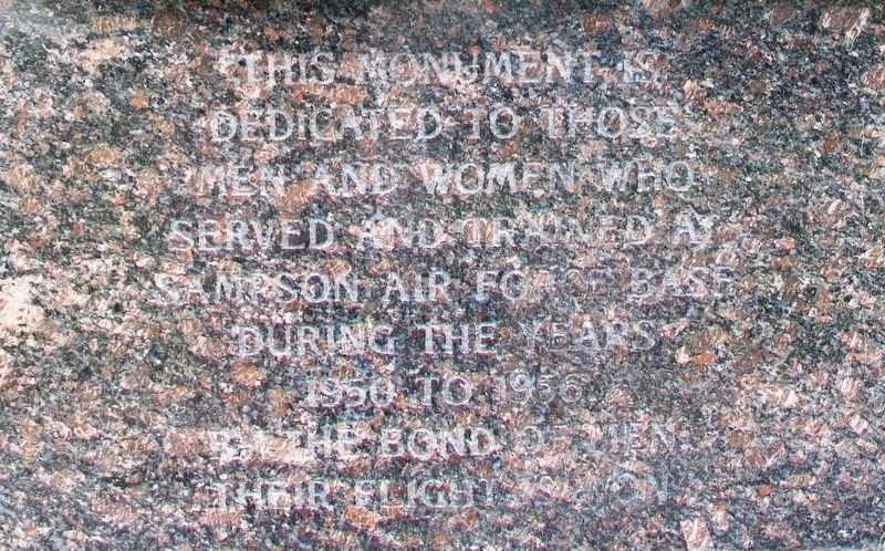 Sampson Air Force Base Veterans Memorial Marker. Click for full size. Sampson Air Force Base Veterans Memorial Marker image. Click for full size.