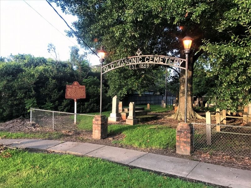 The Old Masonic Cemetery Marker. Click for full size. The Old Masonic Cemetery Marker image. Click for full size.