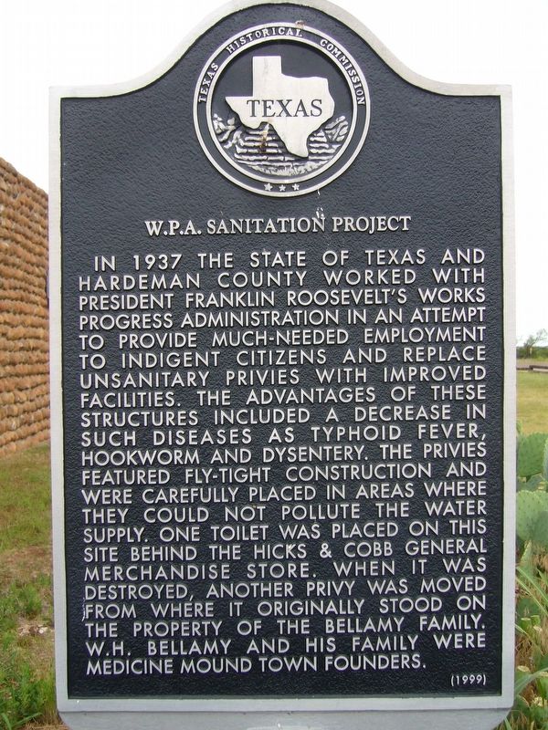 W. P. A. Sanitation Project Marker image. Click for full size.