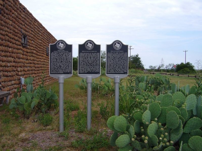 Three markers at Medicine Mound, Texas image. Click for full size.